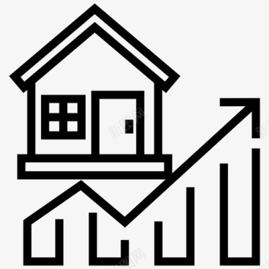 房价增长房价上涨落地物业图标图标