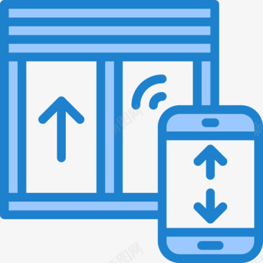 蓝色家居Jalousie智能家居63蓝色图标图标