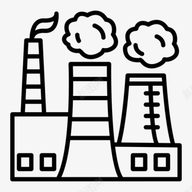 公共环境标识工厂生态环境图标图标