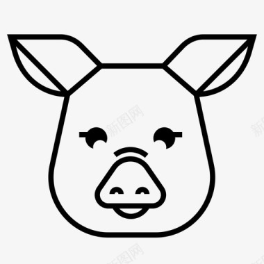 猪脸农场肉图标图标