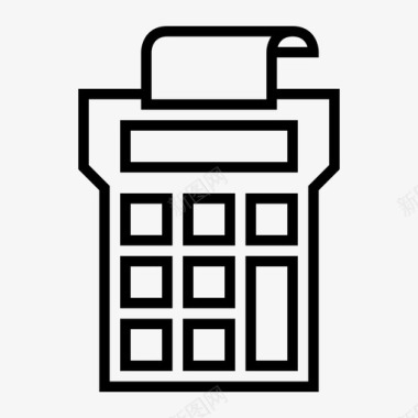 财务收据计算器收据税务计算器图标图标