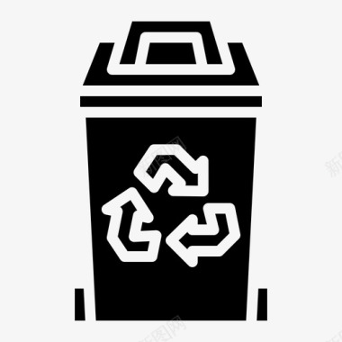 垃圾桶清洁环保图标图标