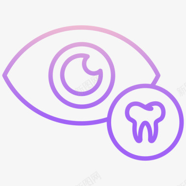 露着牙齿检查牙齿38轮廓梯度图标图标