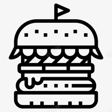汉堡美国美食图标图标