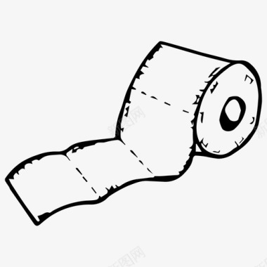 卫生纸手绘卫生纸卫生用品图标图标