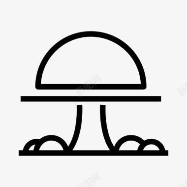 核爆炸原子弹蘑菇图标图标