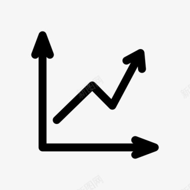 彩色信息图表折线图分析数据图标图标