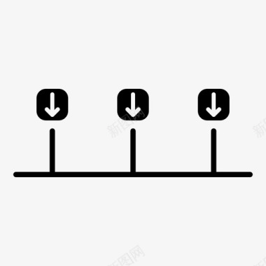 彩色信息图表时间线箭头图表图标图标