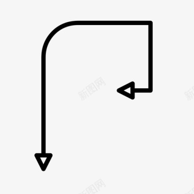 转弯公路箭头方向导航图标图标