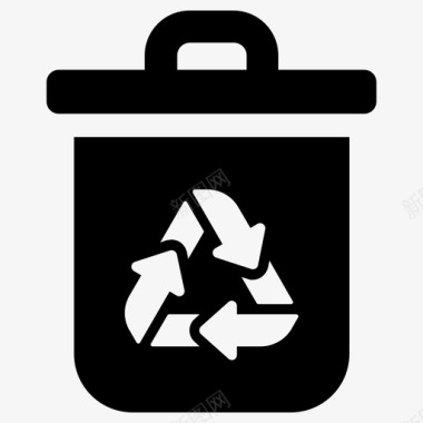 回收垃圾箱环保图标图标