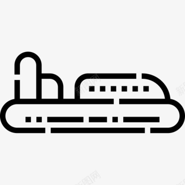 气垫船车辆运输4直线图标图标