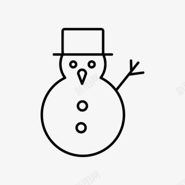 冬天的雪人雪人圣诞节形状图标图标