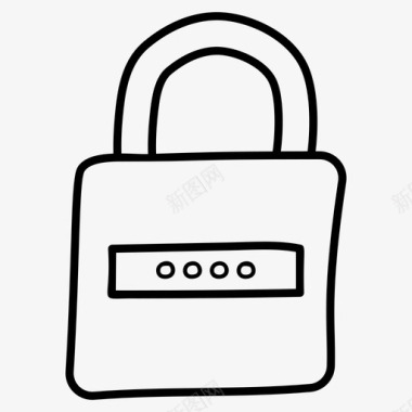 密码挂锁密码隐私图标图标