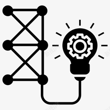 科技网状数据整合创意创意分享图标图标