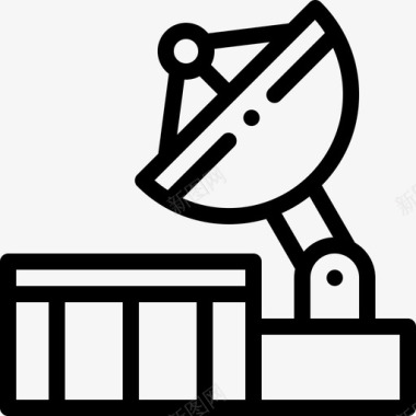 水墨数字8免扣卫星天线数字服务8线性图标图标