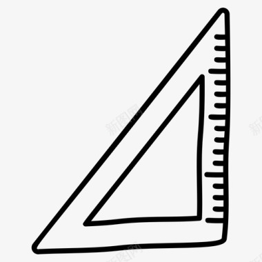 测量设备三角尺几何工具测量尺图标图标