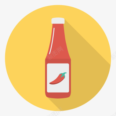 辣椒酱食品和饮料30圆形图标图标