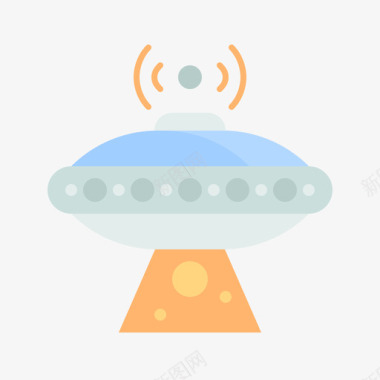 飞行堡垒不明飞行物空间150扁平图标图标