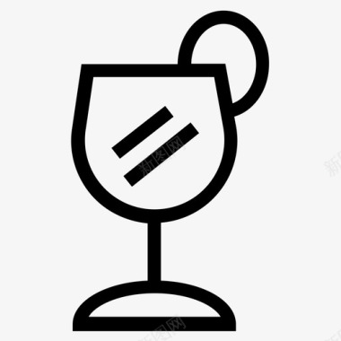 透明的玻璃玻璃杯鸡尾酒图标图标