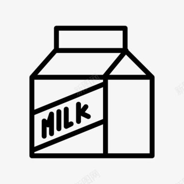 牛奶街头食品10直系图标图标