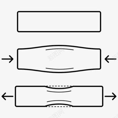 正常发育变形压缩张力图标图标