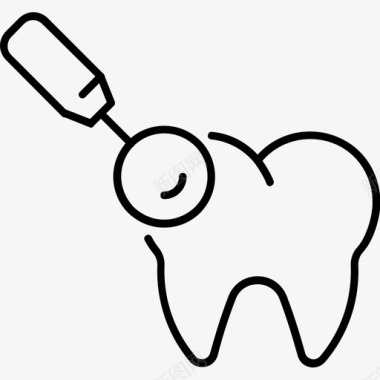 牙齿检查牙科口腔医学图标图标