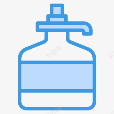 奶油瓶子和容器5蓝色图标图标
