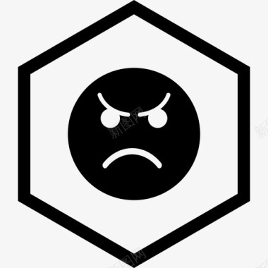 愤怒愤怒表情表情符号脸图标图标