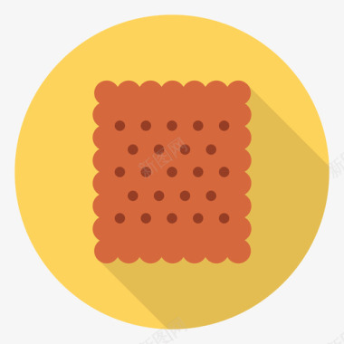 饼干食品和饮料30圆形图标图标