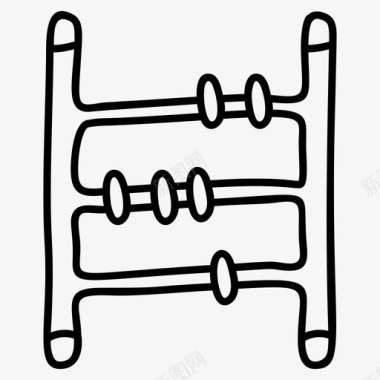 古代工具素材算盘古代计算器珠子计算器图标图标