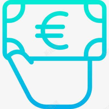 欧元图标欧元慈善53梯度图标图标