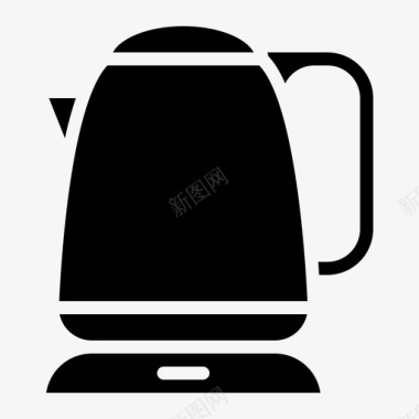 电热水袋电热水壶家用电器19字形图标图标