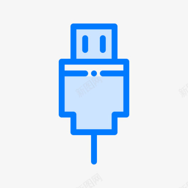 矢量连接器连接器计算机48蓝色图标图标