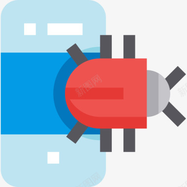 矢量制图软件恶意软件网络和安全2平面图标图标