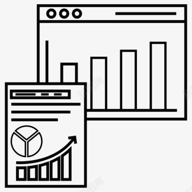 一套刀叉业务分析分析图业务饼图图标图标