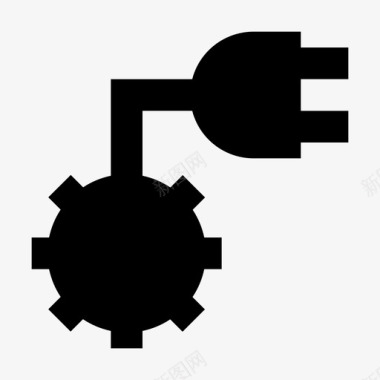 USB插头能源和电力插头可再生能源图标图标
