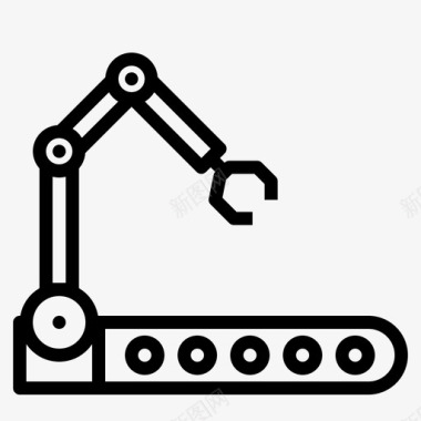 制造业机器人工程工厂图标图标
