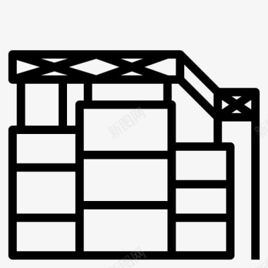 制造业坦克工程工厂图标图标