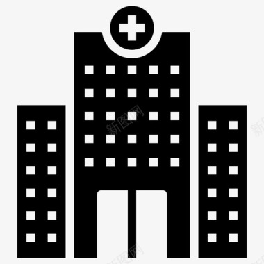 医院大楼诊所医疗机构图标图标