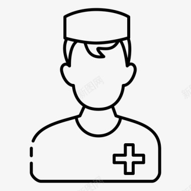 男性护士护理医院图标图标