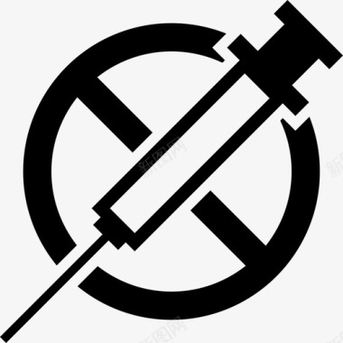不接种疫苗注射器疫苗图标图标