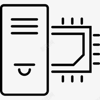 科学和技术处理器计算机个人电脑图标图标