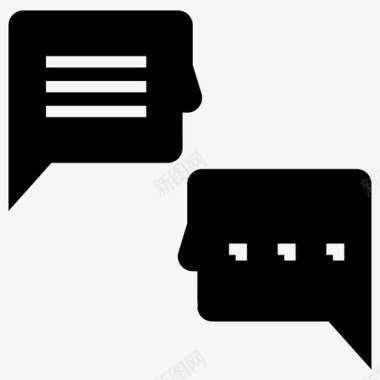 对话框概念聊天交流图标图标