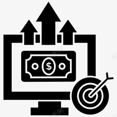 资金循环在线财务增长业务发展资金增长图标图标