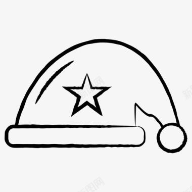 圣诞帽圣诞老人圣诞帽圣诞老人帽图标图标