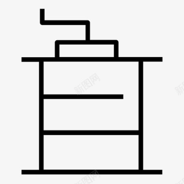 咖啡研磨机咖啡研磨机咖啡机咖啡店线路图标集1图标
