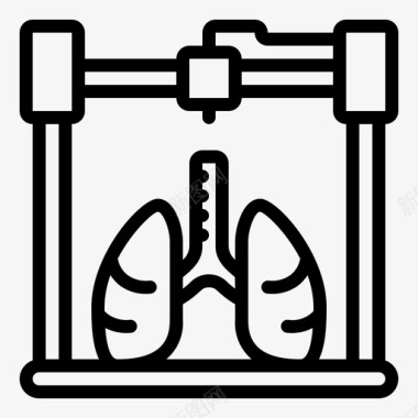 3d肺呼吸医疗图标图标