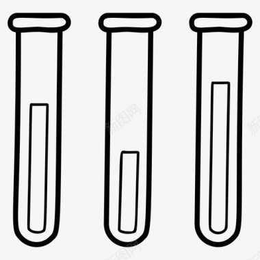 大学课堂试管化学实验化学测试图标图标