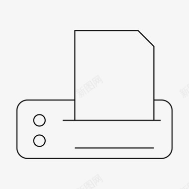 磨砂纸张打印机设备办公室图标图标