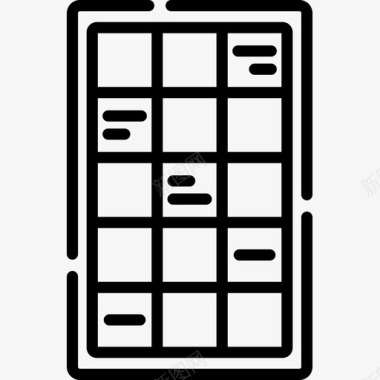 床头时间表时间表管理70线性图标图标